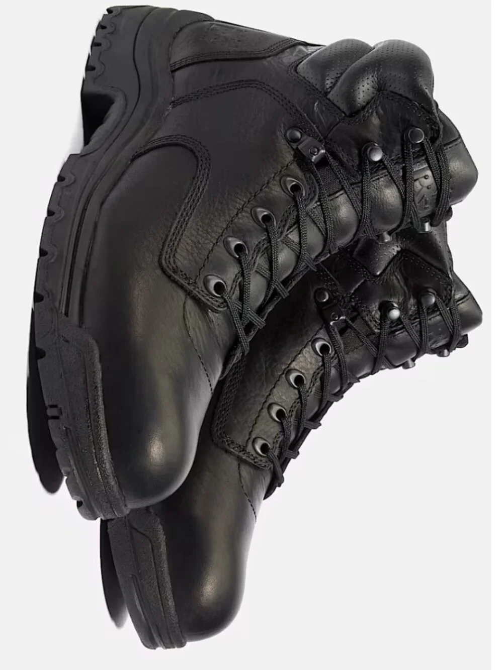Timberland PRO TiTAN men’s 6-inch work boots in all black, size 11W wide.